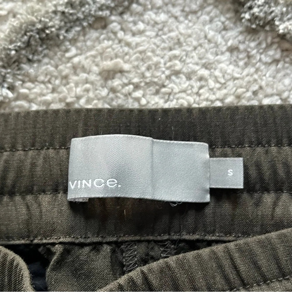 Vince wool pull on trouser pants casual stripe pull on drawstring green small - Picture 3 of 12